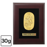 光則 純金製　小判 “おしどりと花” ＜３０ｇ＞