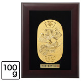 光則 純金製　大判 “おしどりと花” ＜１００ｇ＞