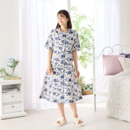 ＷＩＮＤ 高島織ダブルガーゼ 花柄ワンピース