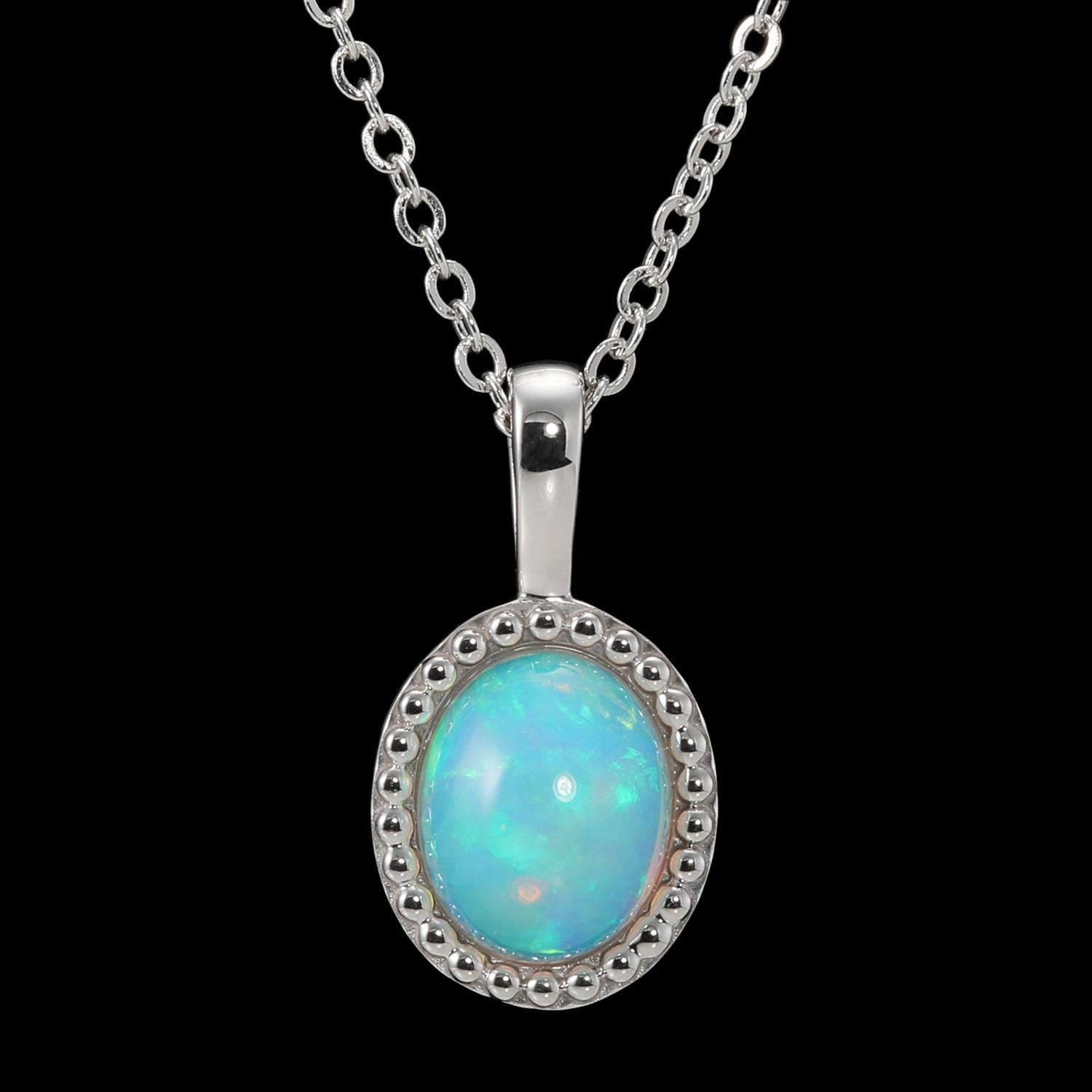 グランシフォレ オパール オーバルカボション ペンダント