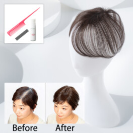 ぺスカ 特許取得！ ふんわりボリューム演出 クリップ不要！白髪特化型 ポイントウィッグ チャチャ＜ショート＞ 特別セット