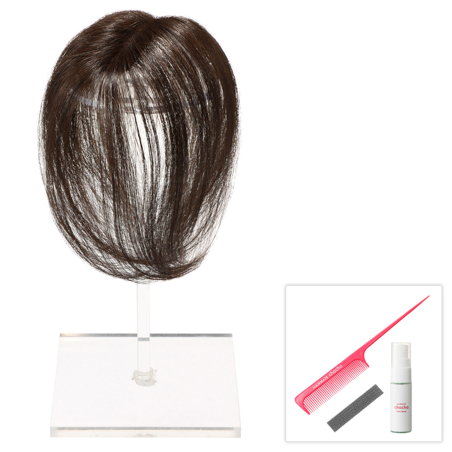 ぺスカ 特許取得！ ふんわりボリューム演出 クリップ不要！白髪特化型 ポイントウィッグ チャチャ＜ロング＞ 特別セット