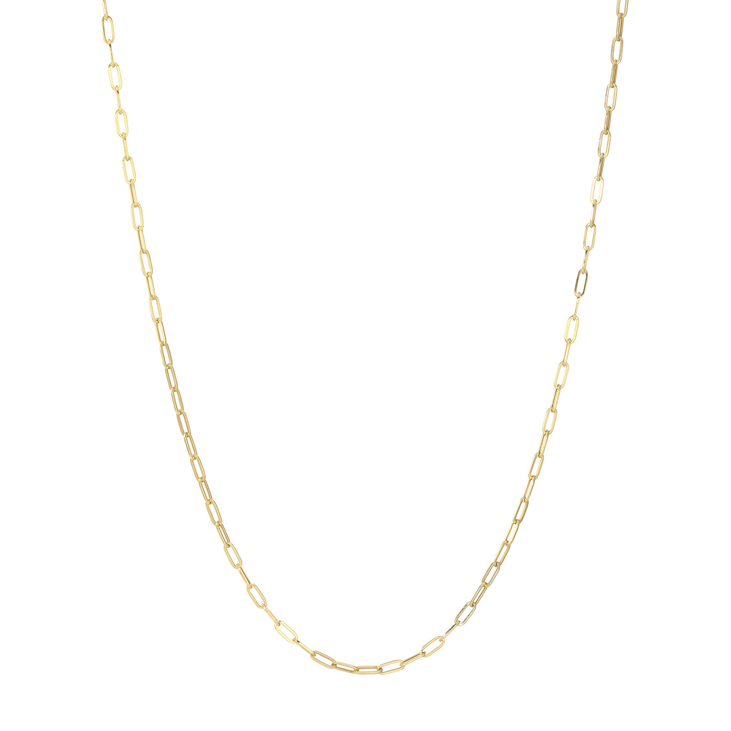 煌香 １８Ｋ ペーパークリップチェーン ネックレス