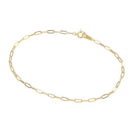 煌香 １８Ｋ ペーパークリップチェーン ブレスレット