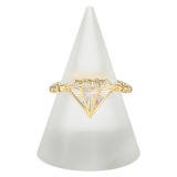 煌香 １８Ｋ レインボーカット ダイヤモンドアクセント フレキシブルリング