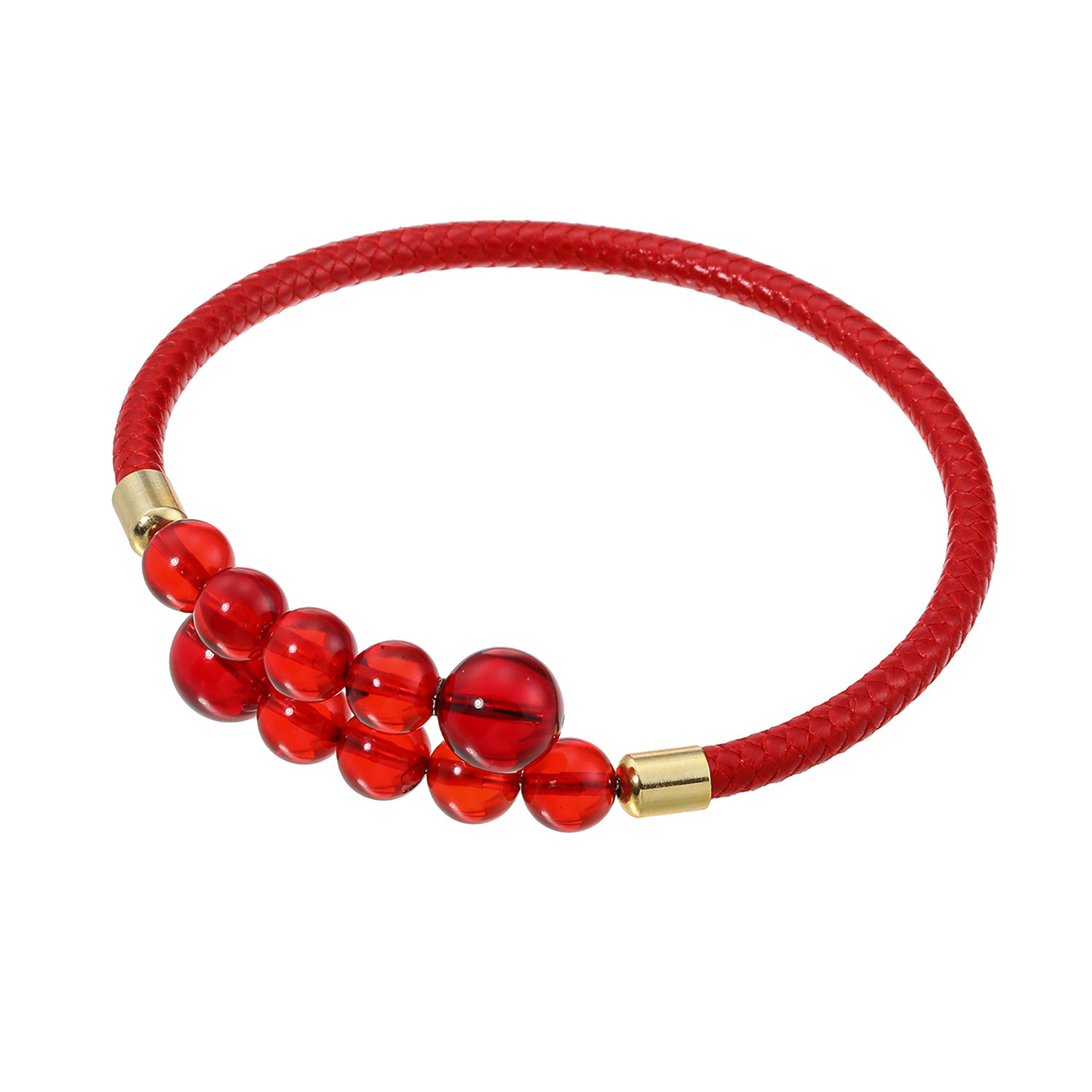 バイ　ネイチャー 琥珀 草木染め コードブレスレット