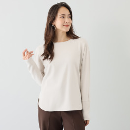 メリオン もっちり至高の着心地 スーピマコットン混 ゆったりフォルムの ドルマンスリーブ プルオーバー