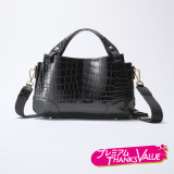 レザージュエルズ 日本製 シャイニングクロコダイル プレステージバッグ