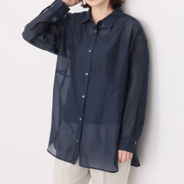 エムスリードット インナー付 前切替アクセント シアーシャツ