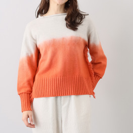 アキコ　カワダ オンブレカラー グラデーションニット プルオーバー