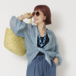 ボン・ブリコラージュ バイ　レイコ・ホウセンジ 冷房対策にも必須！ 羽織れる旬のアイテム 軽やかシアーブラウス