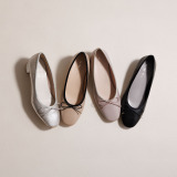 卑弥呼 日本製 シープレザー ４ｃｍヒール バレエパンプス