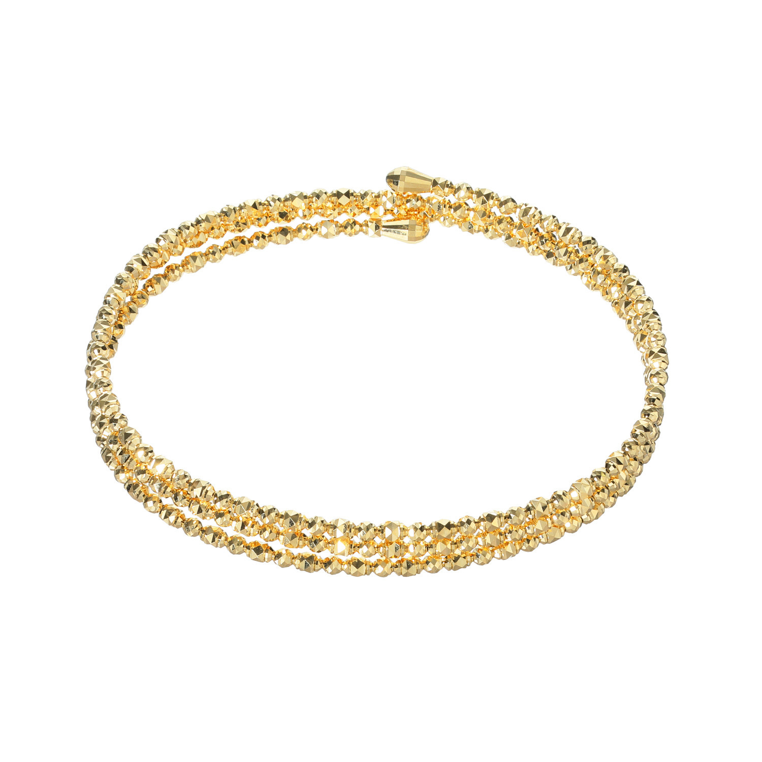 チェーンクリエイト １８Ｋ ダイヤモンドカットパーツ フレキシブルバングル