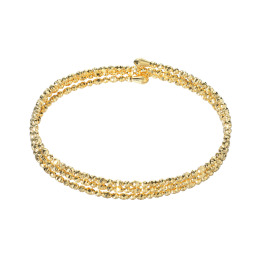 チェーンクリエイト １８Ｋ ダイヤモンドカットパーツ フレキシブルバングル