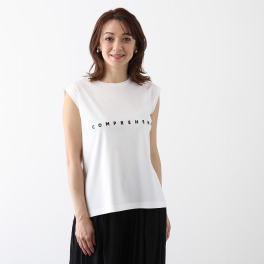 ハンチ コンパクト糸 ロゴデザイン フレンチスリーブＴシャツ