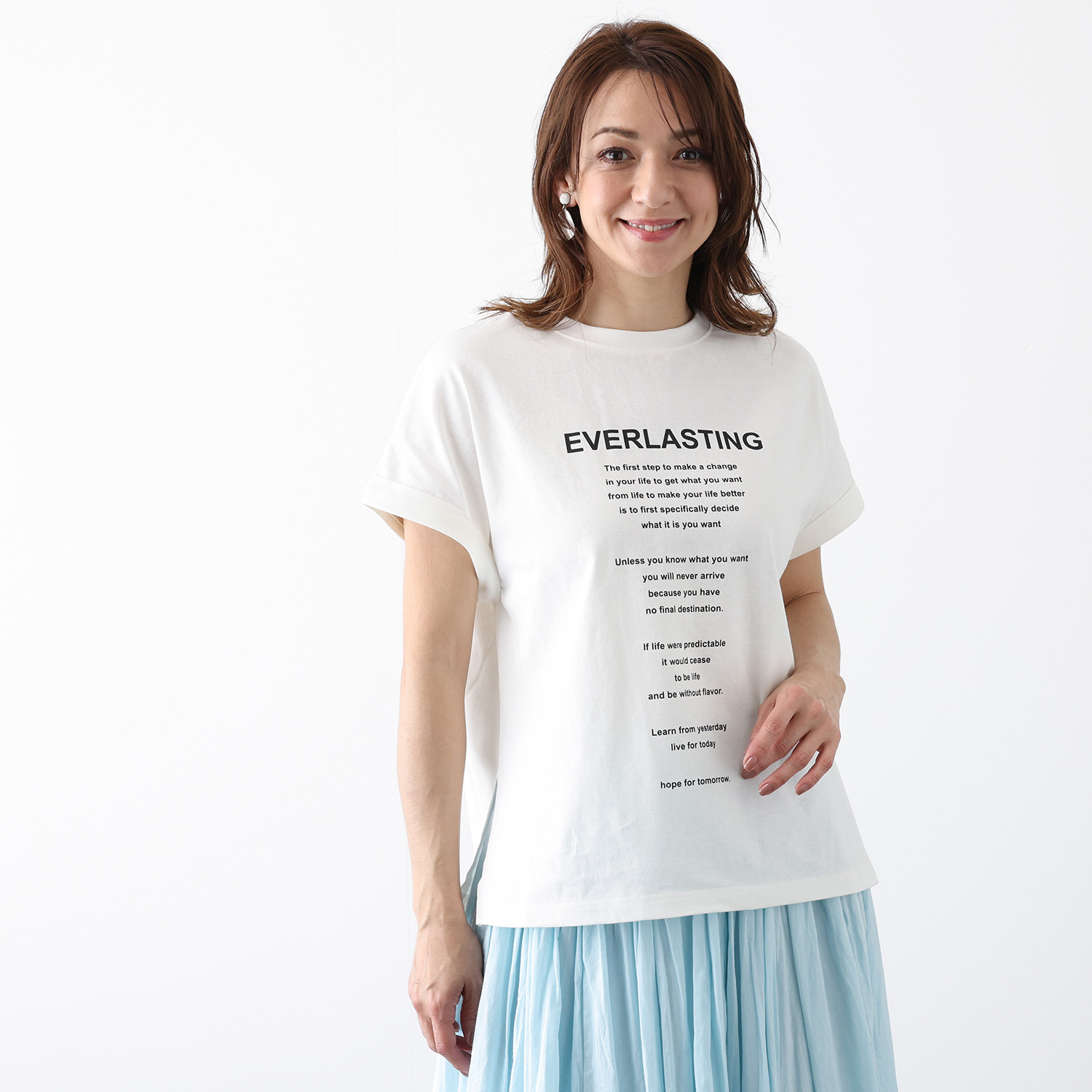 ハンチ オープンエンド 天竺プリント Tシャツ- ショップチャンネル