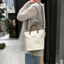 ラフィール ３６５刺しゅう 丸底 ２ウェイ トートバッグ