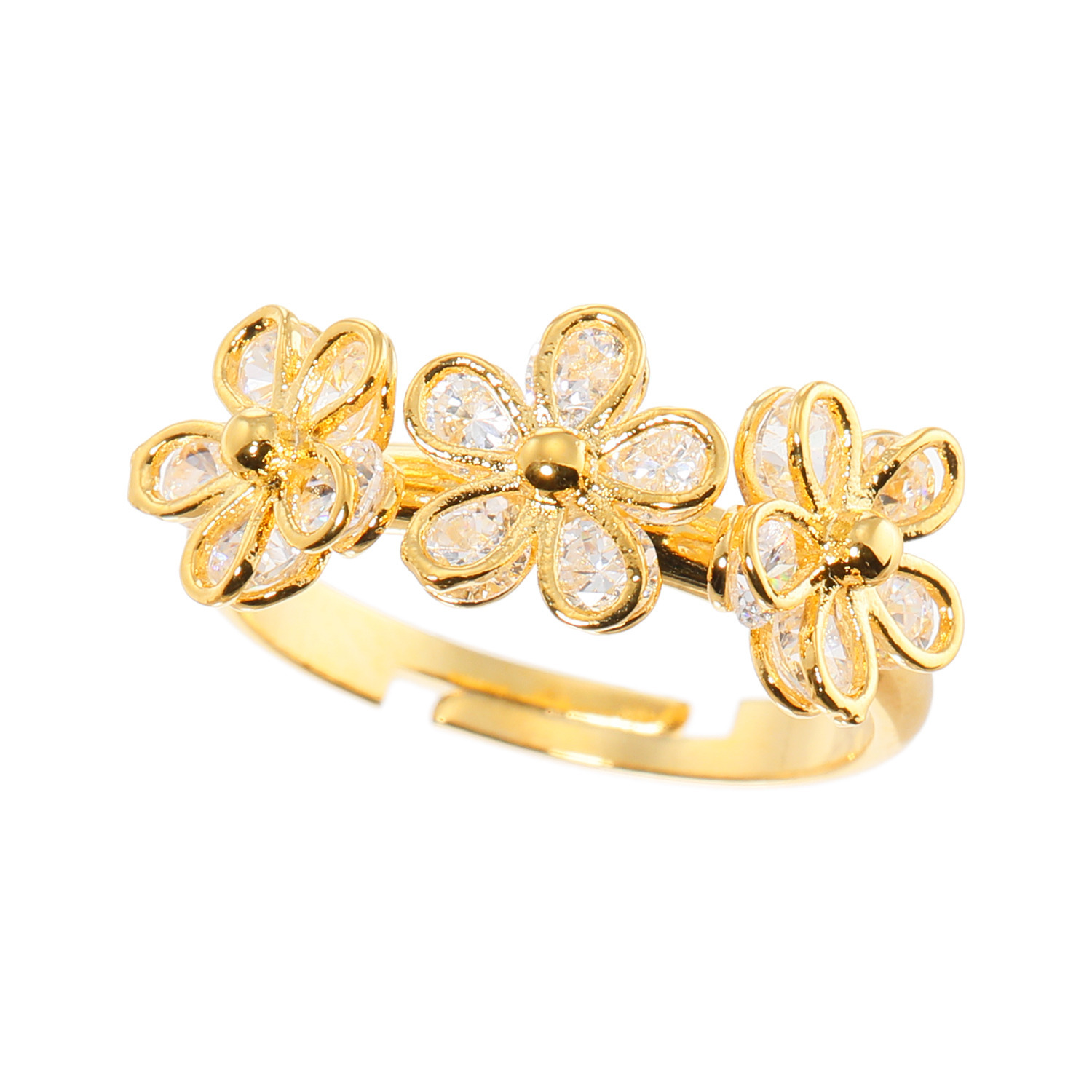 シマ・リリアーナ ＣＺ フラワーモティーフ リング