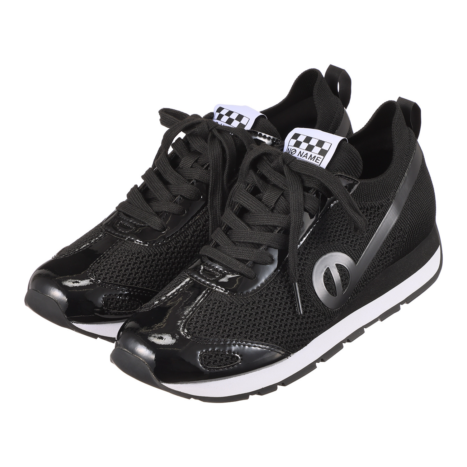 ノーネーム ニット素材 ソックスライクスニーカー “シティランジョガー” ＜ブラック＞