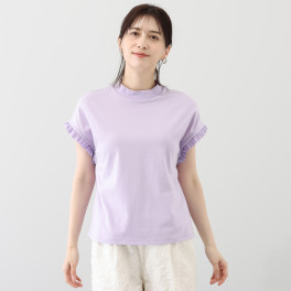 ポンデシャロン 日本製 天竺袖フリルフレンチ Ｔシャツ