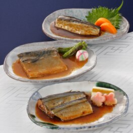目利き人厳選！ 骨までやわらかこだわり 常温煮魚３種セット （２４袋）