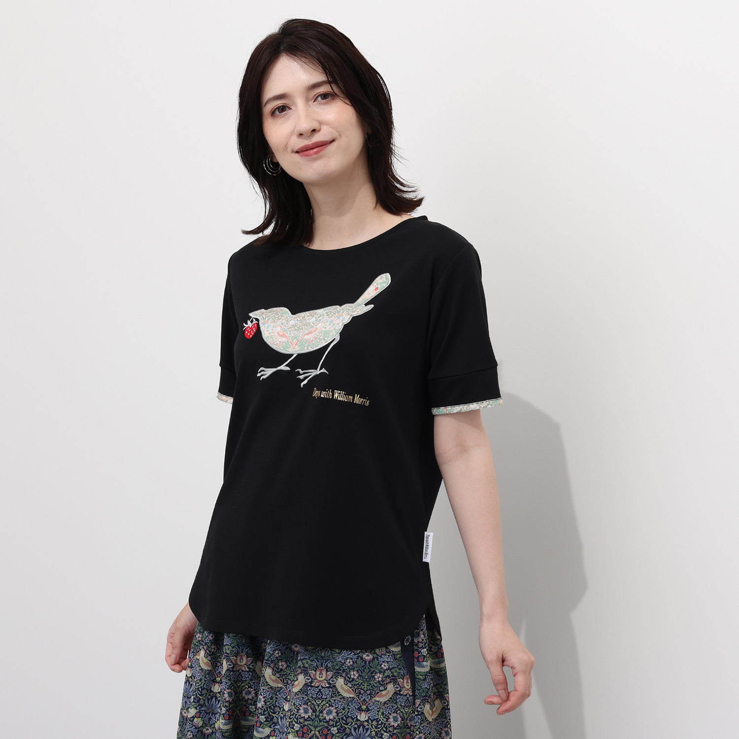 デイズ ウィズ ウィリアムモリス 鳥柄 アップリケ刺しゅう ロゴ
