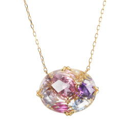 カレイドスコピオ 胸元の万華鏡 １８Ｋ マルチカラージェム ネックレス