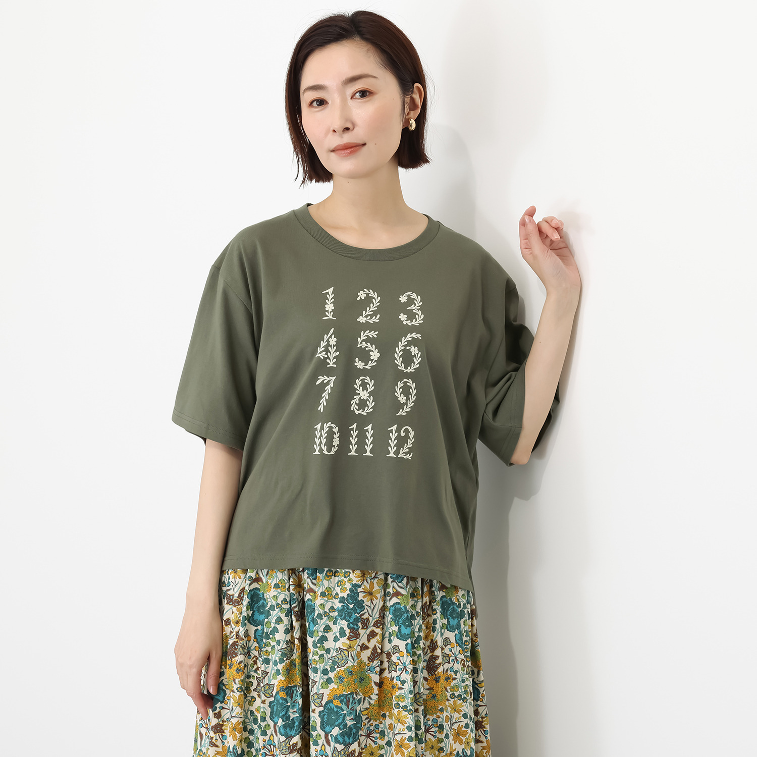 ソソット 綿100％天竺 フラワーナンバー Tシャツ- ショップチャンネル