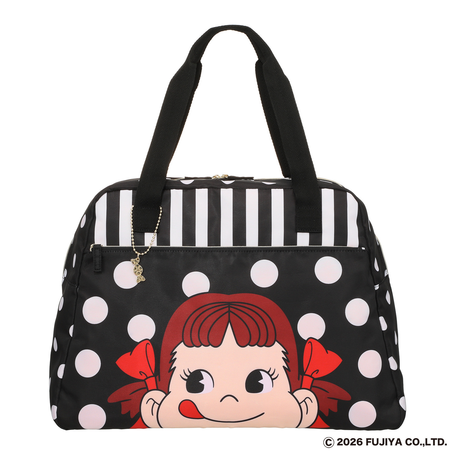 ペコちゃん ポケッタブル トラベルトートバッグ キャンディーチャーム