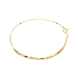 オーサムジュエリー １８Ｋ ウェーブバー＆チェーン ブレスレット
