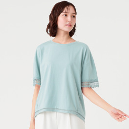 ダジュール 袖レースアクセント Ｔシャツ