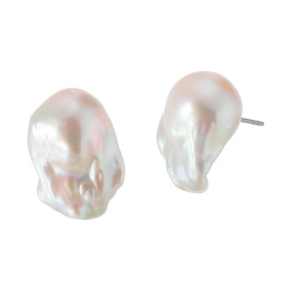 大粒淡水バロックパール ピアス