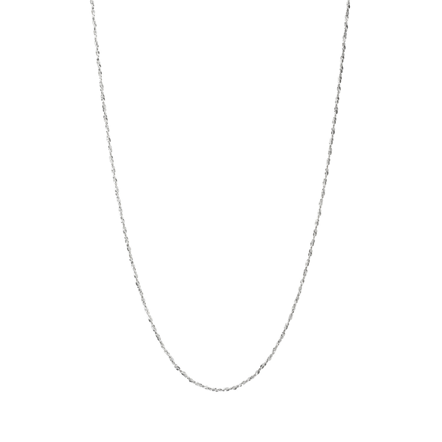 リンジェ 最高品位の純プラチナ クリスクロスチェーン ネックレス ＜最長４５ｃｍ＞