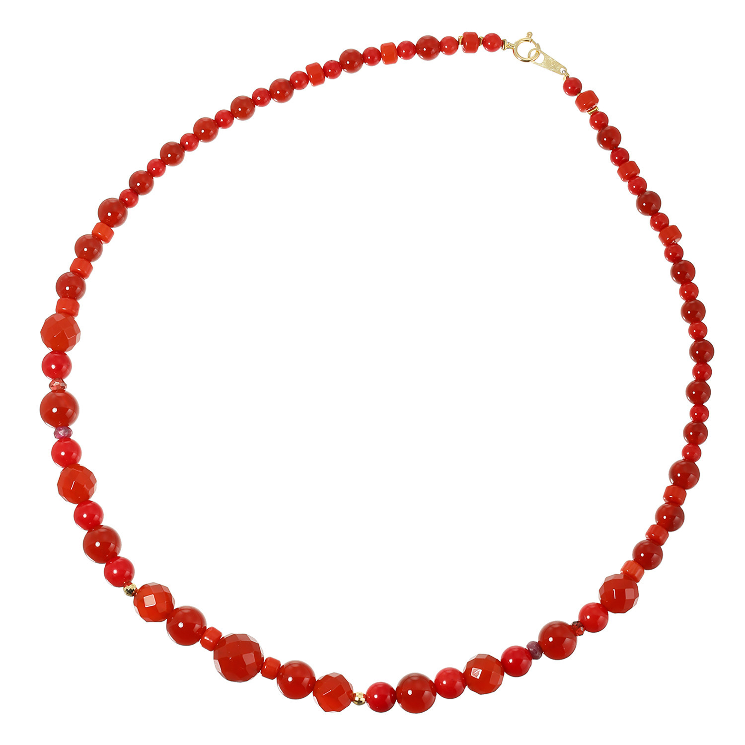 シマ・キャプシーヌ １８Ｋ レッドジェム ネックレス