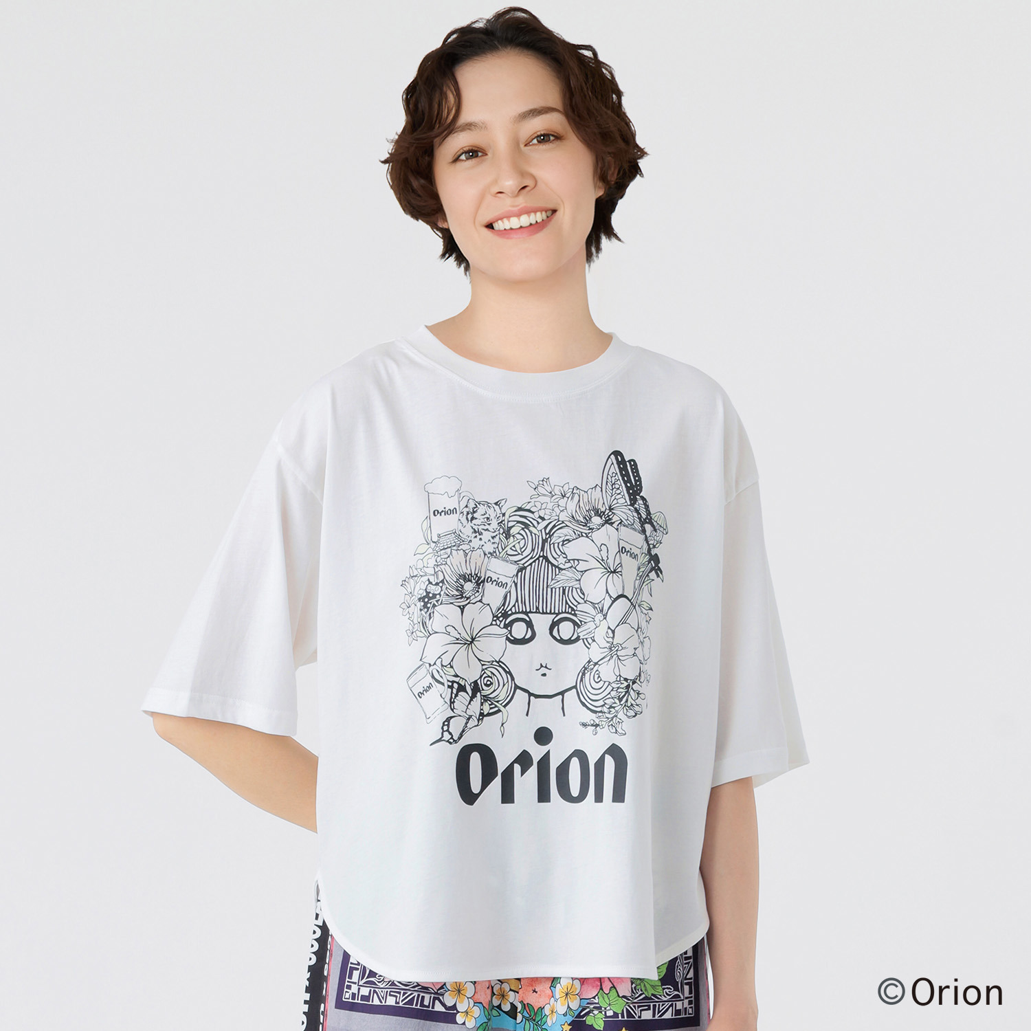 スカラー フラワーカーニバル柄 ＵＶプリント Ｔシャツ