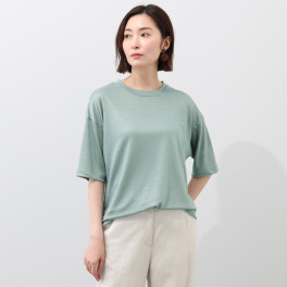 わごろも ラミー１００％ ドロップショルダー ビッグＴシャツ