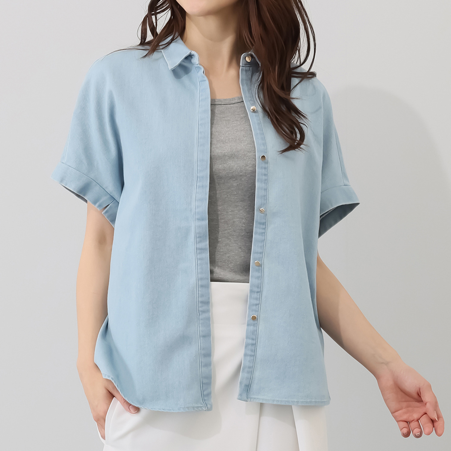 シック バイ ネイチャー ストレッチデニムシャツ- ショップチャンネル