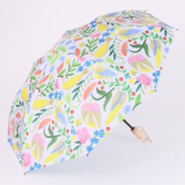 コルコ ＵＶカット９９．９％以上 遮光・遮熱・はっ水 アートプリント 晴雨兼用 二段ホック式折りたたみ傘