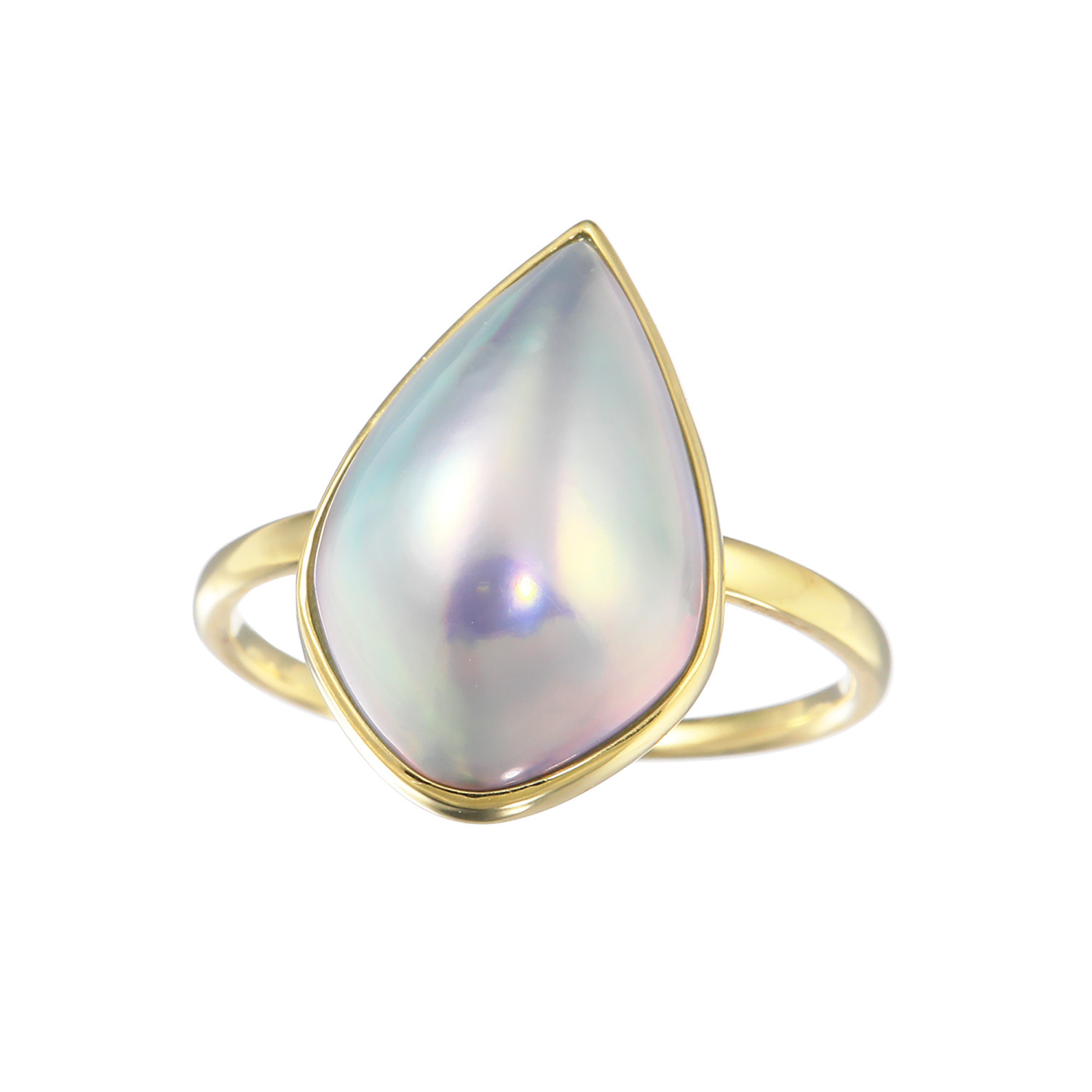 グロッシーマベパール 18K 奄美大島産マベパール ティアドロップ