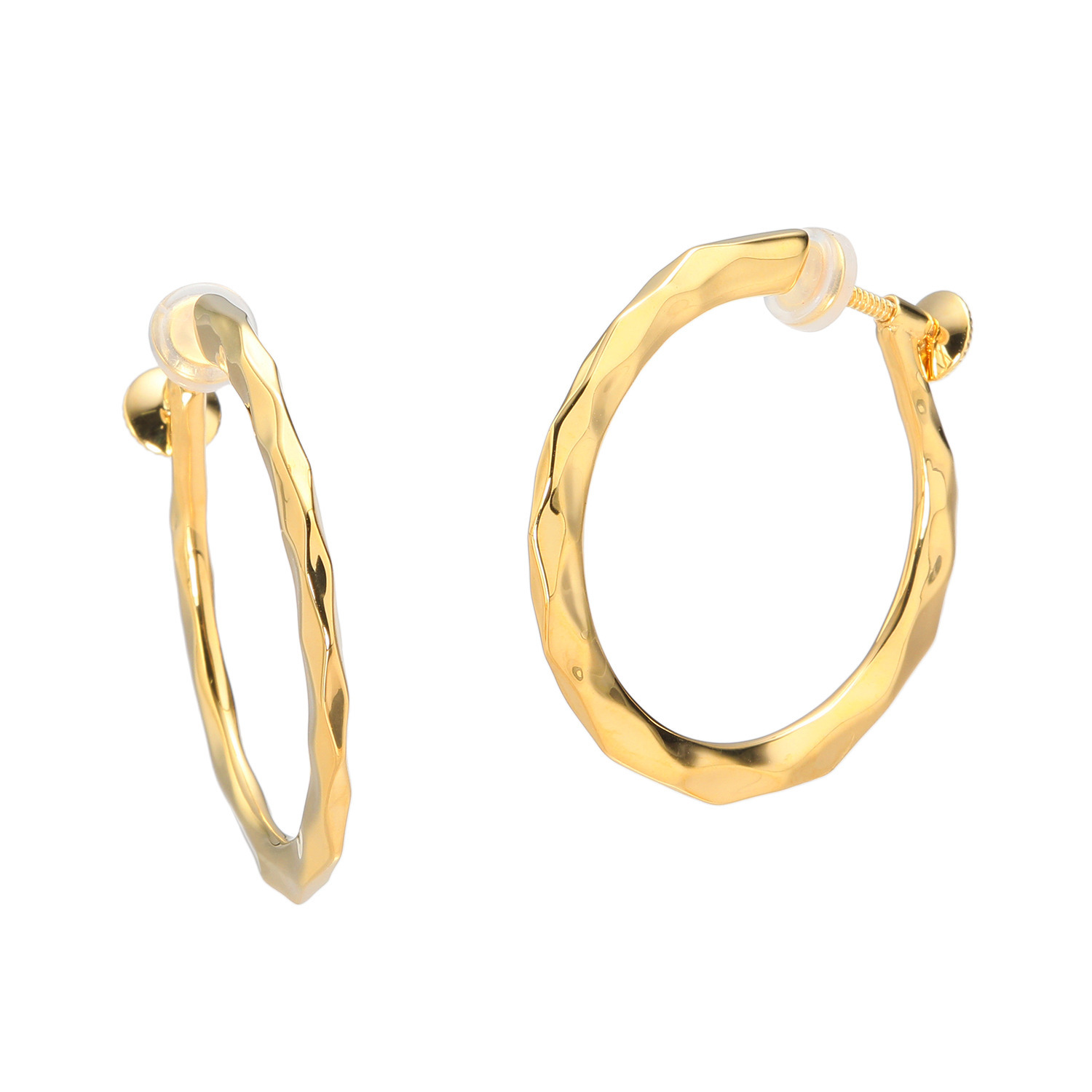 ジュンコ　シマダ シルバー フープデザイン イヤリング／ピアス