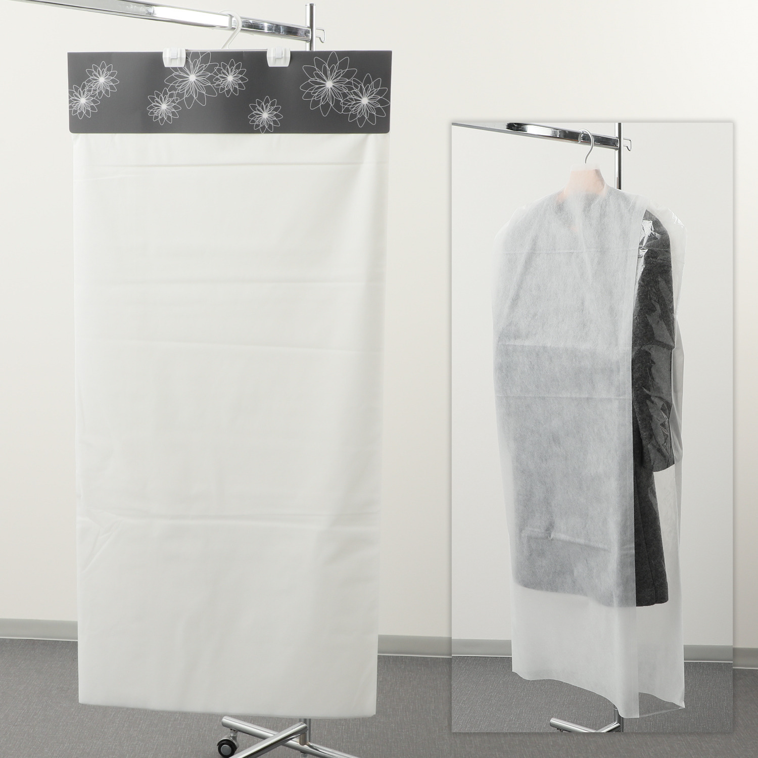 クラレトレーディング 大切なお洋服の収納に あるとうれしい ブロック式洋服カバー コンフォート ＜ロング１７枚組＞