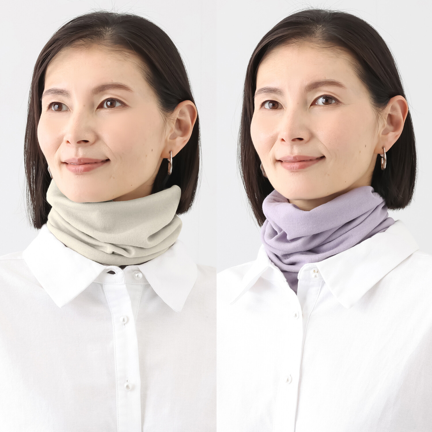 天使の綿シフォン 大判ネックカバー ２色セット