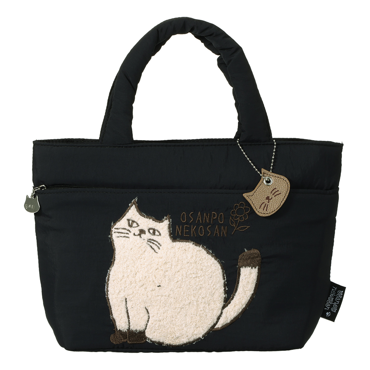 ダジュール ねこアップリケ トートバッグ ＜チャーム付＞- ショップ